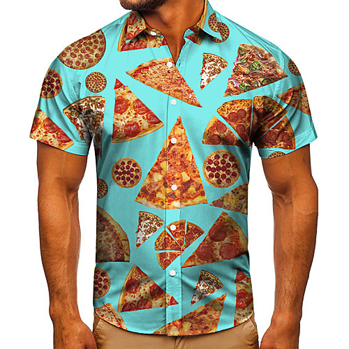 Men's Shirt 3D Print Graphic Prints Pizza Button-Down Short Sleeve Street Tops Casual Fashion Classic Breathable Blue
Men's Shirt 3D Print Graphic Prints Pizza Button-Down Short Sleeve Street Tops Casual Fashion Classic Breathable Blue