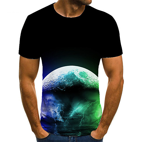 Men's Unisex Tee T shirt 3D Print Lightning Graphic Prints Moon Plus Size Print Short Sleeve Casual Tops Basic Fashion Designer Big and Tall Black
Men's Unisex Tee T shirt 3D Print Lightning Graphic Prints Moon Plus Size Print Short Sleeve Casual Tops Basic Fashion Designer Big and Tall Black