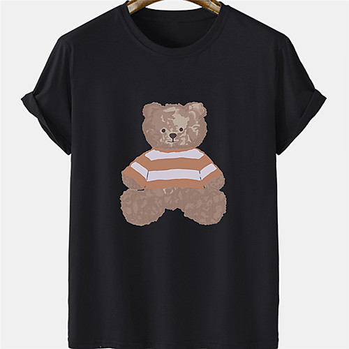 Men's Unisex Tee T shirt Hot Stamping Graphic Prints Bear Plus Size Short Sleeve Casual Tops 100% Cotton Basic Designer Big and Tall White Black Khaki
Men's Unisex Tee T shirt Hot Stamping Graphic Prints Bear Plus Size Short Sleeve Casual Tops 100% Cotton Basic Designer Big and Tall White Black Khaki