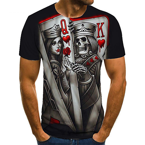 Men's Unisex Tee T shirt Shirt 3D Print Graphic Prints Poker Plus Size Print Short Sleeve Casual Tops Basic Fashion Designer Big and Tall Round Neck Black
Men's Unisex Tee T shirt Shirt 3D Print Graphic Prints Poker Plus Size Print Short Sleeve Casual Tops Basic Fashion Designer Big and Tall Round Neck Black