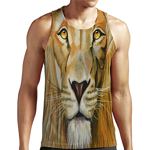 Men's Unisex Tank Top Undershirt 3D Print Graphic Prints Lion Animal Plus Size Print Sleeveless Casual Tops Basic Designer Big and Tall Yellow
Men's Unisex Tank Top Undershirt 3D Print Graphic Prints Lion Animal Plus Size Print Sleeveless Casual Tops Basic Designer Big and Tall Yellow