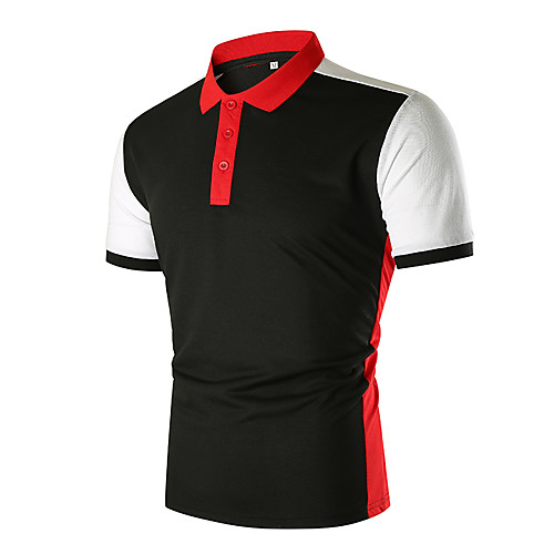 Men's Golf Shirt Tennis Shirt Other Prints Color Block Short Sleeve Daily Tops Simple Black Navy Blue
Men's Golf Shirt Tennis Shirt Other Prints Color Block Short Sleeve Daily Tops Simple Black Navy Blue