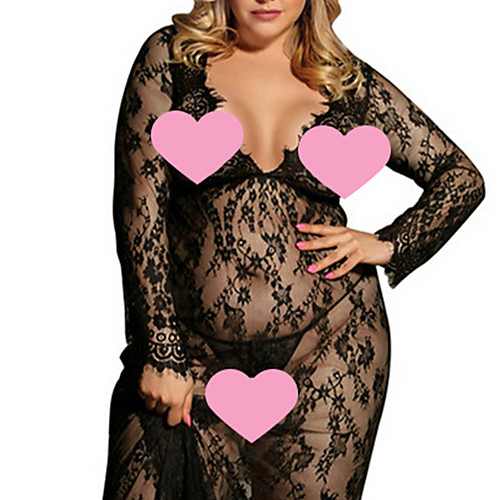 Women's Lace Plus Size Super Sexy Suits Nightwear Solid Colored Green / White / Black M XL 3XL
Women's Lace Plus Size Super Sexy Suits Nightwear Solid Colored Green / White / Black M XL 3XL