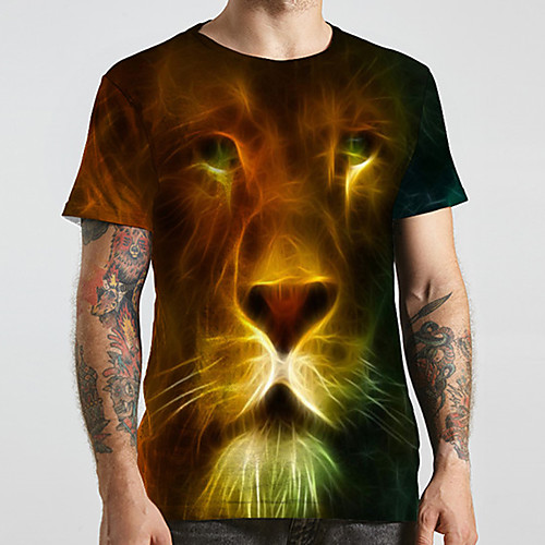 Men's Unisex Tee T shirt 3D Print Graphic Prints Lion Animal Plus Size Print Short Sleeve Casual Tops Fashion Designer Big and Tall Black
Men's Unisex Tee T shirt 3D Print Graphic Prints Lion Animal Plus Size Print Short Sleeve Casual Tops Fashion Designer Big and Tall Black