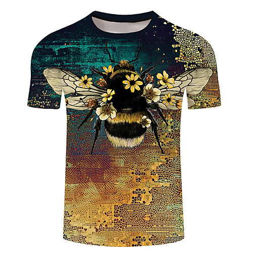 Men's Unisex Tee T shirt Shirt 3D Print Floral Graphic Prints Bee Plus Size 3D Print Short Sleeve Casual Tops Basic Designer Big and Tall Purple Dark Green
Men's Unisex Tee T shirt Shirt 3D Print Floral Graphic Prints Bee Plus Size 3D Print Short Sleeve Casual Tops Basic Designer Big and Tall Purple Dark Green