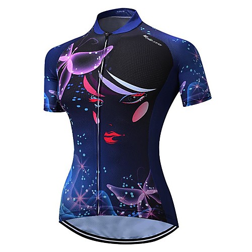21Grams Women's Short Sleeve Cycling Jersey Summer Spandex Polyester Blue / Black Bike Jersey Top Mountain Bike MTB Road Bike Cycling Quick Dry Moisture Wicking Breathable Sports Clothing Apparel
21Grams Women's Short Sleeve Cycling Jersey Summer Spandex Polyester Blue / Black Bike Jersey Top Mountain Bike MTB Road Bike Cycling Quick Dry Moisture Wicking Breathable Sports Clothing Apparel