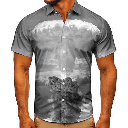 Men's Shirt 3D Print Graphic Prints Clouds Button-Down Short Sleeve Street Tops Casual Fashion Classic Breathable Gray
Men's Shirt 3D Print Graphic Prints Clouds Button-Down Short Sleeve Street Tops Casual Fashion Classic Breathable Gray
