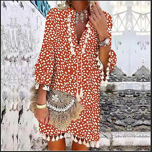 Women's A Line Dress Knee Length Dress Orange Black Dark Blue Long Sleeve Pattern Spring Summer Boho 2021 S M L XL XXL XXXL
Women's A Line Dress Knee Length Dress Orange Black Dark Blue Long Sleeve Pattern Spring Summer Boho 2021 S M L XL XXL XXXL