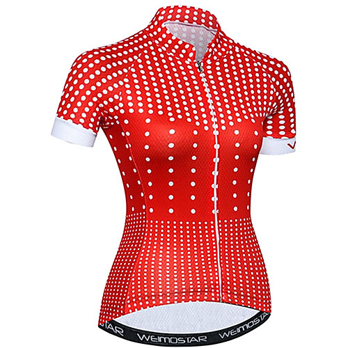 21Grams Women's Short Sleeve Cycling Jersey Summer Spandex Polyester Red Polka Dot Bike Jersey Top Mountain Bike MTB Road Bike Cycling Quick Dry Moisture Wicking Breathable Sports Clothing Apparel
21Grams Women's Short Sleeve Cycling Jersey Summer Spandex Polyester Red Polka Dot Bike Jersey Top Mountain Bike MTB Road Bike Cycling Quick Dry Moisture Wicking Breathable Sports Clothing Apparel