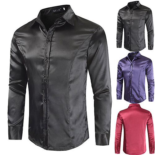 Men's Shirt Solid Colored Button-Down Long Sleeve Casual Tops Casual Fashion Breathable Comfortable Black Purple Wine
Men's Shirt Solid Colored Button-Down Long Sleeve Casual Tops Casual Fashion Breathable Comfortable Black Purple Wine