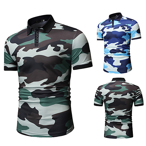 Men's Golf Shirt Tennis Shirt Other Prints Camo / Camouflage Short Sleeve Casual Tops Casual Blue Army Green / Summer
Men's Golf Shirt Tennis Shirt Other Prints Camo / Camouflage Short Sleeve Casual Tops Casual Blue Army Green / Summer