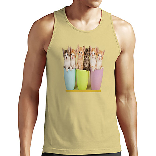 Men's Unisex Tank Top Undershirt 3D Print Cat Graphic Prints Animal Plus Size Print Sleeveless Casual Tops Basic Designer Big and Tall Yellow
Men's Unisex Tank Top Undershirt 3D Print Cat Graphic Prints Animal Plus Size Print Sleeveless Casual Tops Basic Designer Big and Tall Yellow