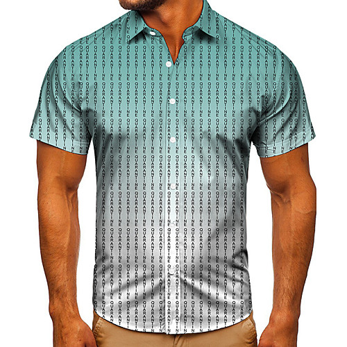 Men's Shirt 3D Print Gradient Graphic Prints Letter Button-Down Short Sleeve Street Tops Casual Fashion Classic Breathable Blue
Men's Shirt 3D Print Gradient Graphic Prints Letter Button-Down Short Sleeve Street Tops Casual Fashion Classic Breathable Blue
