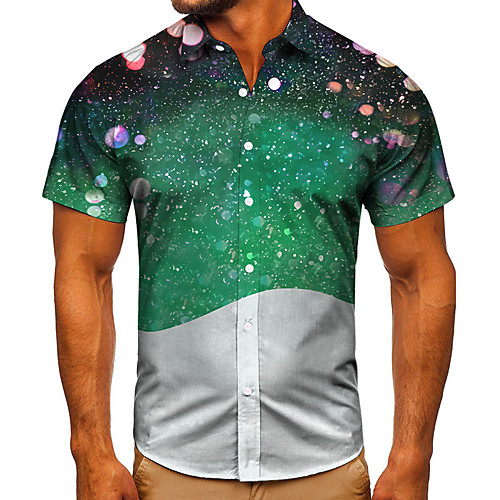 Men's Shirt 3D Print Galaxy Graphic Prints Button-Down Short Sleeve Street Tops Casual Fashion Classic Breathable Green
Men's Shirt 3D Print Galaxy Graphic Prints Button-Down Short Sleeve Street Tops Casual Fashion Classic Breathable Green