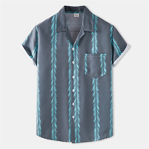 Men's Shirt Striped Button-Down Short Sleeve Casual Tops Cotton Casual Fashion Breathable Comfortable Gray
Men's Shirt Striped Button-Down Short Sleeve Casual Tops Cotton Casual Fashion Breathable Comfortable Gray