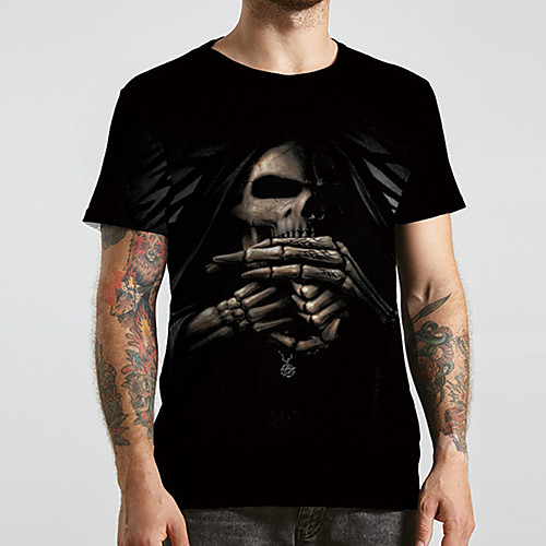 Men's Unisex Tee T shirt 3D Print Graphic Prints Skull Plus Size Print Short Sleeve Casual Tops Basic Designer Big and Tall Black
Men's Unisex Tee T shirt 3D Print Graphic Prints Skull Plus Size Print Short Sleeve Casual Tops Basic Designer Big and Tall Black