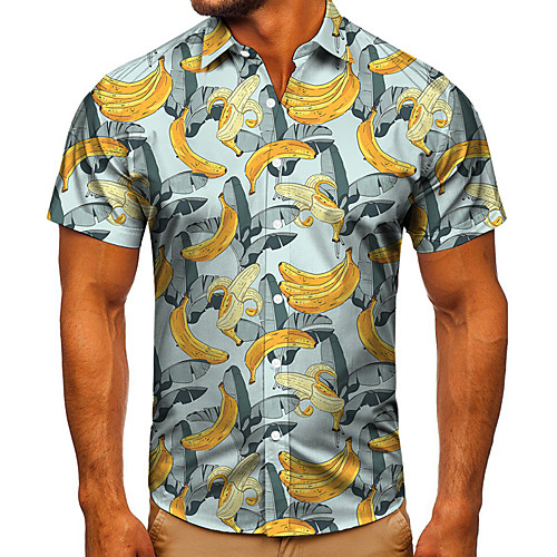 Men's Shirt 3D Print Graphic Prints Banana Button-Down Short Sleeve Street Tops Casual Fashion Classic Breathable Blue
Men's Shirt 3D Print Graphic Prints Banana Button-Down Short Sleeve Street Tops Casual Fashion Classic Breathable Blue