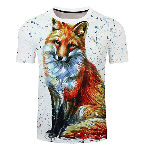 Men's Unisex Tee T shirt Shirt 3D Print Graphic Prints Fox Plus Size 3D Print Short Sleeve Casual Tops Basic Designer Big and Tall Black / White White Blue
Men's Unisex Tee T shirt Shirt 3D Print Graphic Prints Fox Plus Size 3D Print Short Sleeve Casual Tops Basic Designer Big and Tall Black / White White Blue