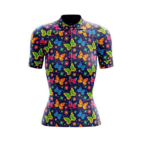 21Grams Women's Short Sleeve Cycling Jersey Summer Spandex Polyester Blue Butterfly Bike Jersey Top Mountain Bike MTB Road Bike Cycling Quick Dry Moisture Wicking Breathable Sports Clothing Apparel
21Grams Women's Short Sleeve Cycling Jersey Summer Spandex Polyester Blue Butterfly Bike Jersey Top Mountain Bike MTB Road Bike Cycling Quick Dry Moisture Wicking Breathable Sports Clothing Apparel