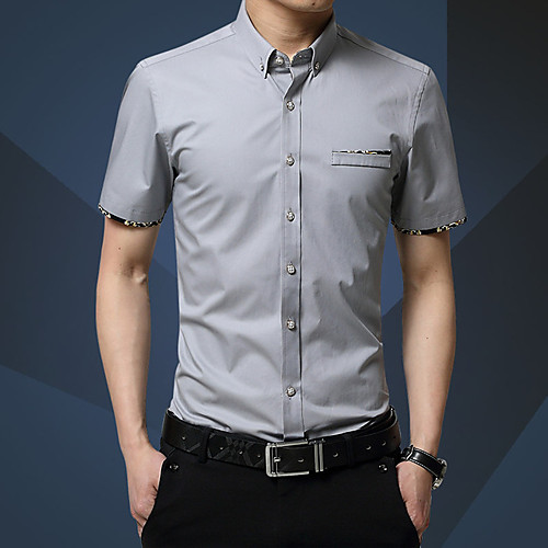 Men's Shirt Other Prints Graphic Short Sleeve Casual Tops Cotton Basic Casual Standing Collar Gray Royal Blue Black
Men's Shirt Other Prints Graphic Short Sleeve Casual Tops Cotton Basic Casual Standing Collar Gray Royal Blue Black