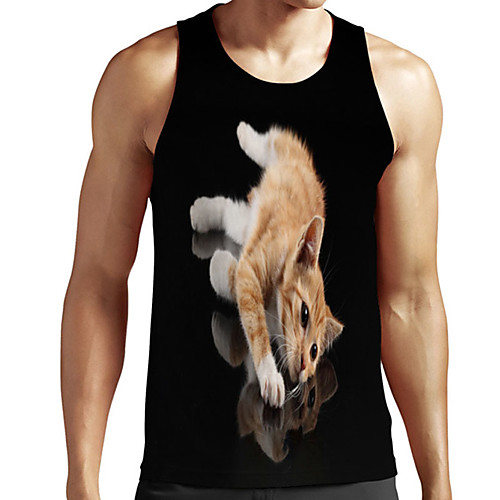 Men's Unisex Tank Top Undershirt 3D Print Cat Graphic Prints Animal Plus Size Print Sleeveless Casual Tops Basic Designer Big and Tall Black
Men's Unisex Tank Top Undershirt 3D Print Cat Graphic Prints Animal Plus Size Print Sleeveless Casual Tops Basic Designer Big and Tall Black