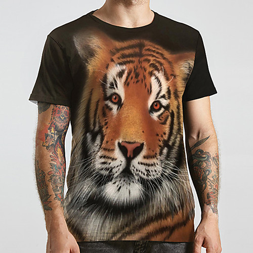 Men's Unisex Tee T shirt Shirt 3D Print Graphic Prints Lion Animal Plus Size Print Short Sleeve Casual Tops Fashion Designer Big and Tall Round Neck Black / Sports / Summer
Men's Unisex Tee T shirt Shirt 3D Print Graphic Prints Lion Animal Plus Size Print Short Sleeve Casual Tops Fashion Designer Big and Tall Round Neck Black / Sports / Summer