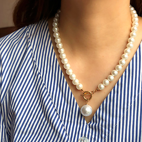 Pearl Pendant Necklace Beaded Necklace Beads Simple Basic Fashion Vintage Imitation Pearl Alloy Picture color 45 cm Necklace Jewelry 1pc For Gift Prom Birthday Party Beach Festival
Pearl Pendant Necklace Beaded Necklace Beads Simple Basic Fashion Vintage Imitation Pearl Alloy Picture color 45 cm Necklace Jewelry 1pc For Gift Prom Birthday Party Beach Festival