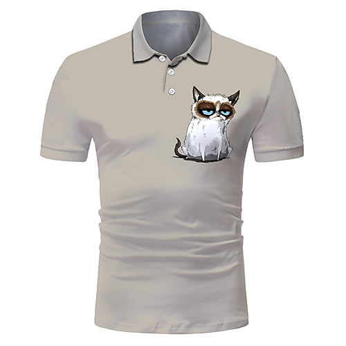 Men's Golf Shirt Tennis Shirt 3D Print Cat Animal Button-Down Short Sleeve Street Tops Casual Fashion Cool Breathable Gray / Sports
Men's Golf Shirt Tennis Shirt 3D Print Cat Animal Button-Down Short Sleeve Street Tops Casual Fashion Cool Breathable Gray / Sports