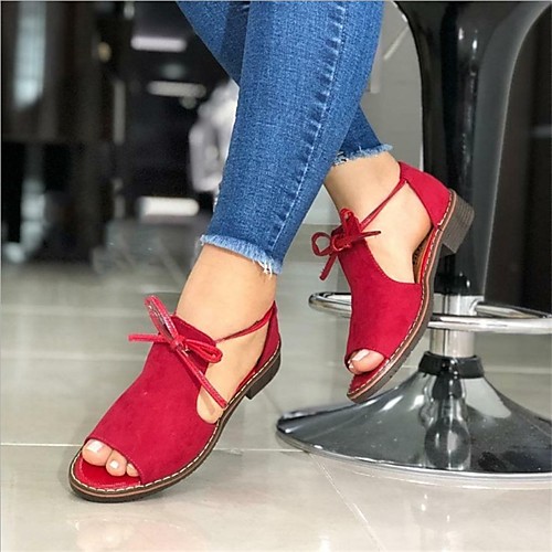 Women's Sandals Block Heel Peep Toe PU Tassel Lace-up Solid Colored Light Brown Red Black
Women's Sandals Block Heel Peep Toe PU Tassel Lace-up Solid Colored Light Brown Red Black
