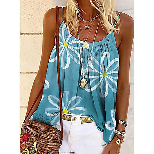 Women's Holiday Floral Theme Camisole Blouse Tank Top Floral Graphic Print U Neck Streetwear Boho Tops Blue Purple Red
Women's Holiday Floral Theme Camisole Blouse Tank Top Floral Graphic Print U Neck Streetwear Boho Tops Blue Purple Red