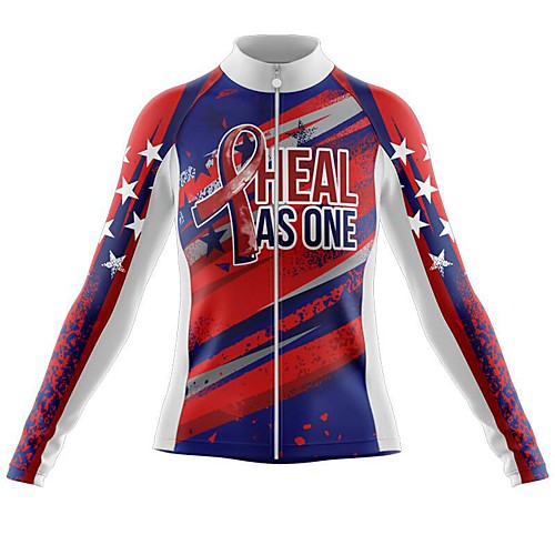 21Grams Women's Long Sleeve Cycling Jersey Spandex Polyester Red USA Bike Jersey Top Mountain Bike MTB Road Bike Cycling Breathable Reflective Strips Back Pocket Sports Clothing Apparel / Stretchy
21Grams Women's Long Sleeve Cycling Jersey Spandex Polyester Red USA Bike Jersey Top Mountain Bike MTB Road Bike Cycling Breathable Reflective Strips Back Pocket Sports Clothing Apparel / Stretchy