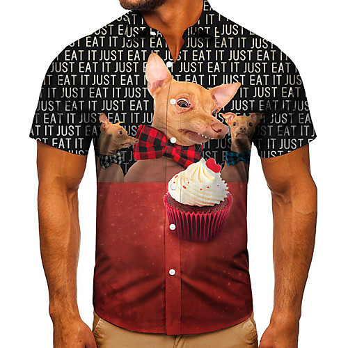 Men's Shirt 3D Print Dog Graphic Prints Button-Down Short Sleeve Street Tops Casual Fashion Classic Breathable Red
Men's Shirt 3D Print Dog Graphic Prints Button-Down Short Sleeve Street Tops Casual Fashion Classic Breathable Red