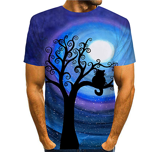 Men's Tee T shirt 3D Print Graphic Prints Tree Print Short Sleeve Daily Tops Casual Designer Big and Tall Blue
Men's Tee T shirt 3D Print Graphic Prints Tree Print Short Sleeve Daily Tops Casual Designer Big and Tall Blue