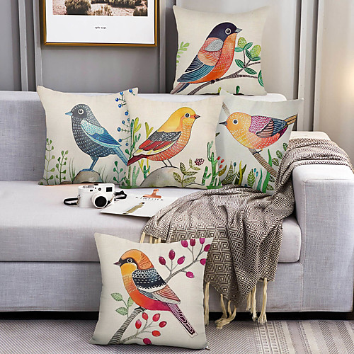 Double Side Cushion Cover 1pc Faux Linen Soft Decorative Square Throw Pillow Cover Pillowcase For Bedroom Country Style Painted Bird Leaves Fruit Field Garden Outdoor Cushion for Sofa Couch Bed Chair
Double Side Cushion Cover 1pc Faux Linen Soft Decorative Square Throw Pillow Cover Pillowcase For Bedroom Country Style Painted Bird Leaves Fruit Field Garden Outdoor Cushion for Sofa Couch Bed Chair