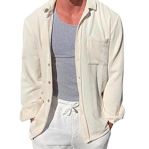 Men's Shirt Solid Color Button-Down Long Sleeve Casual Tops Casual Fashion Breathable Comfortable White
Men's Shirt Solid Color Button-Down Long Sleeve Casual Tops Casual Fashion Breathable Comfortable White