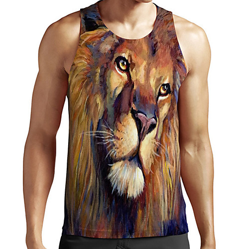 Men's Unisex Tank Top Undershirt 3D Print Graphic Prints Lion Animal Plus Size Print Sleeveless Casual Tops Basic Fashion Designer Breathable Brown
Men's Unisex Tank Top Undershirt 3D Print Graphic Prints Lion Animal Plus Size Print Sleeveless Casual Tops Basic Fashion Designer Breathable Brown