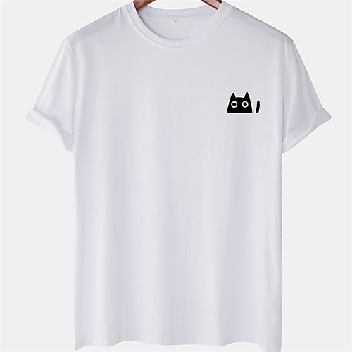 Men's Unisex Tee T shirt Hot Stamping Cat Graphic Prints Plus Size Short Sleeve Casual Tops 100% Cotton Basic Designer Big and Tall White Blue Yellow
Men's Unisex Tee T shirt Hot Stamping Cat Graphic Prints Plus Size Short Sleeve Casual Tops 100% Cotton Basic Designer Big and Tall White Blue Yellow