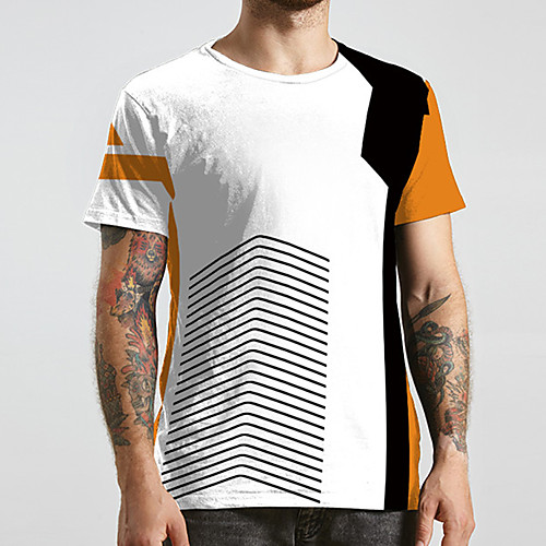 Men's Unisex Tee T shirt 3D Print Color Block Graphic Prints Plus Size Print Short Sleeve Casual Tops Basic Designer Big and Tall White
Men's Unisex Tee T shirt 3D Print Color Block Graphic Prints Plus Size Print Short Sleeve Casual Tops Basic Designer Big and Tall White