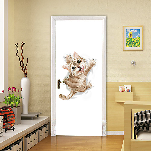 2pcs Self-adhesive Creative Stimulated Cat Door Stickers For Living Room Diy Decorative Home Waterproof Wall Stickers
2pcs Self-adhesive Creative Stimulated Cat Door Stickers For Living Room Diy Decorative Home Waterproof Wall Stickers