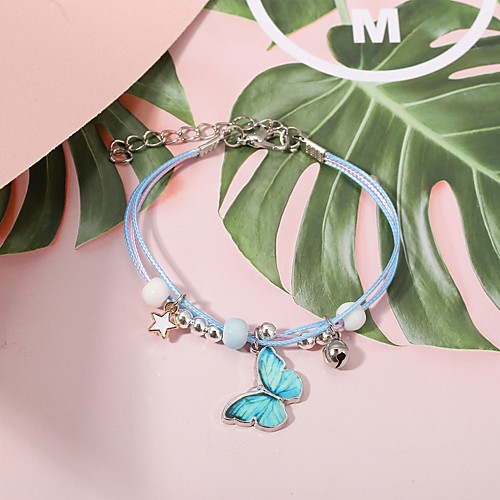 Women's Men's Loom Bracelet Classic Butterfly Stylish Simple European Sweet Alloy Bracelet Jewelry Blue / Green For Gift Prom Date Birthday Festival
Women's Men's Loom Bracelet Classic Butterfly Stylish Simple European Sweet Alloy Bracelet Jewelry Blue / Green For Gift Prom Date Birthday Festival