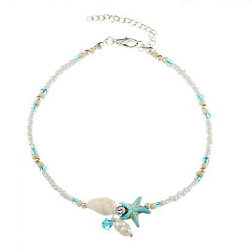 Anklet Stylish Women's Body Jewelry For Holiday Beach Turquoise Alloy Starfish White
Anklet Stylish Women's Body Jewelry For Holiday Beach Turquoise Alloy Starfish White