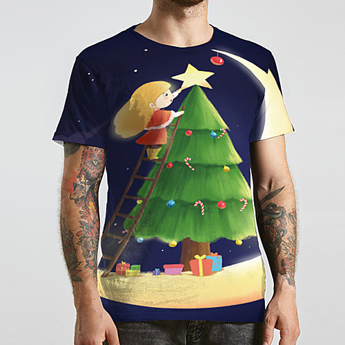Men's Unisex Tee T shirt 3D Print Graphic Prints Tree Print Short Sleeve Casual Tops Basic Designer Big and Tall Navy Blue
Men's Unisex Tee T shirt 3D Print Graphic Prints Tree Print Short Sleeve Casual Tops Basic Designer Big and Tall Navy Blue