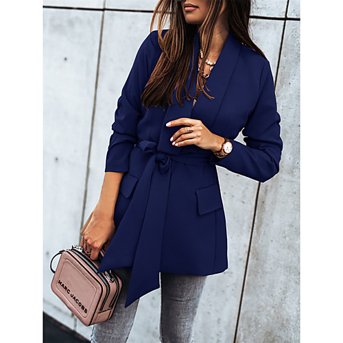 Women's Coat Daily Wear Spring Summer Regular Coat Regular Fit Casual / Daily Jacket Solid Color Pocket khaki Black
Women's Coat Daily Wear Spring Summer Regular Coat Regular Fit Casual / Daily Jacket Solid Color Pocket khaki Black