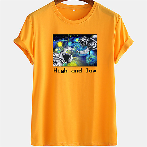 Men's Unisex Tee T shirt Hot Stamping Graphic Prints Astronaut Plus Size Short Sleeve Casual Tops 100% Cotton Basic Designer Big and Tall White Blue Yellow
Men's Unisex Tee T shirt Hot Stamping Graphic Prints Astronaut Plus Size Short Sleeve Casual Tops 100% Cotton Basic Designer Big and Tall White Blue Yellow