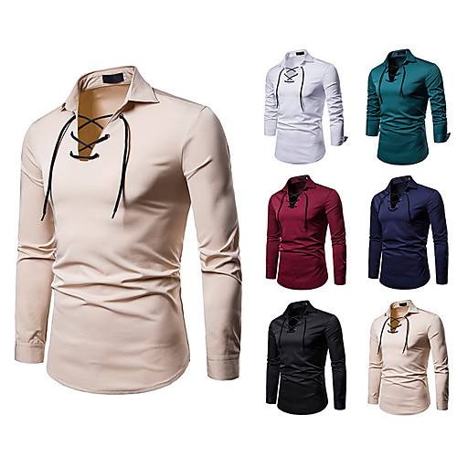 Men's Shirt Solid Colored Button-Down Long Sleeve Casual Tops Cotton Casual Fashion Breathable Comfortable White Black Wine
Men's Shirt Solid Colored Button-Down Long Sleeve Casual Tops Cotton Casual Fashion Breathable Comfortable White Black Wine