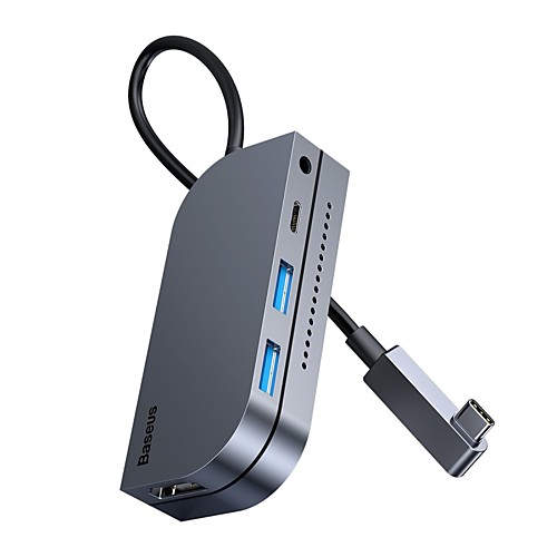 BASEUS High Speed with Card Reader(s) OTG with Independent Switches USB 3.0 USB C to HDMI-compatible 2.0 USB 3.0 USB 3.0 USB C 3.5mm Audio TF Card USB Hub 6 Ports For Windows, PC, Laptop
BASEUS High Speed with Card Reader(s) OTG with Independent Switches USB 3.0 USB C to HDMI-compatible 2.0 USB 3.0 USB 3.0 USB C 3.5mm Audio TF Card USB Hub 6 Ports For Windows, PC, Laptop