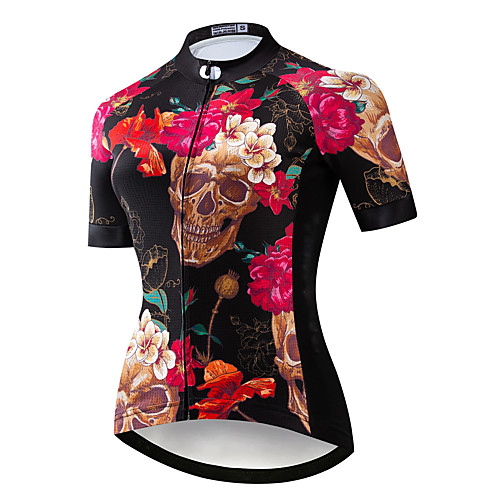 21Grams Women's Short Sleeve Cycling Jersey Summer Spandex Polyester Black / Red Sugar Skull Skull Bike Jersey Top Mountain Bike MTB Road Bike Cycling Quick Dry Moisture Wicking Breathable Sports
21Grams Women's Short Sleeve Cycling Jersey Summer Spandex Polyester Black / Red Sugar Skull Skull Bike Jersey Top Mountain Bike MTB Road Bike Cycling Quick Dry Moisture Wicking Breathable Sports
