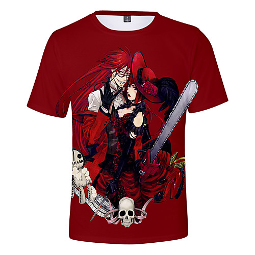 Inspired by Black Butler Cosplay Anime Cartoon 100% Polyester 3D Harajuku Graphic Kawaii T-shirt For Women's / Men's
Inspired by Black Butler Cosplay Anime Cartoon 100% Polyester 3D Harajuku Graphic Kawaii T-shirt For Women's / Men's