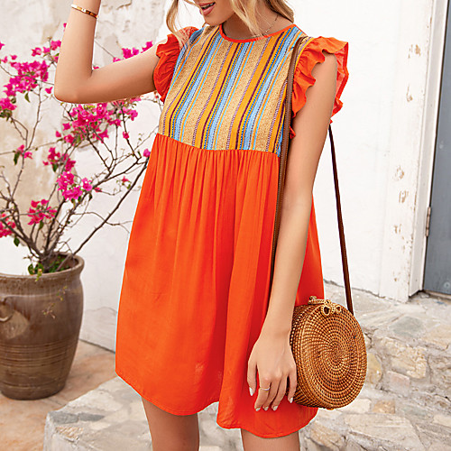 Women's A Line Dress Short Mini Dress Blue Orange Black Sleeveless Pattern Summer Casual 2021 S M L XL
Women's A Line Dress Short Mini Dress Blue Orange Black Sleeveless Pattern Summer Casual 2021 S M L XL