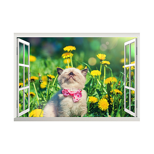 3D Fake Window Cute Daisy Cat Home Children's Room Background Decoration Can Be Removed Stickers
3D Fake Window Cute Daisy Cat Home Children's Room Background Decoration Can Be Removed Stickers